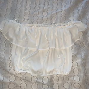 White Off-Shoulder BoHo Top